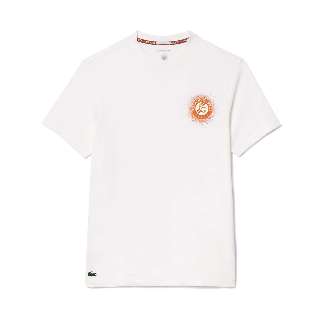 T-Shirt Lacoste Tennis Roland Garros Bianco