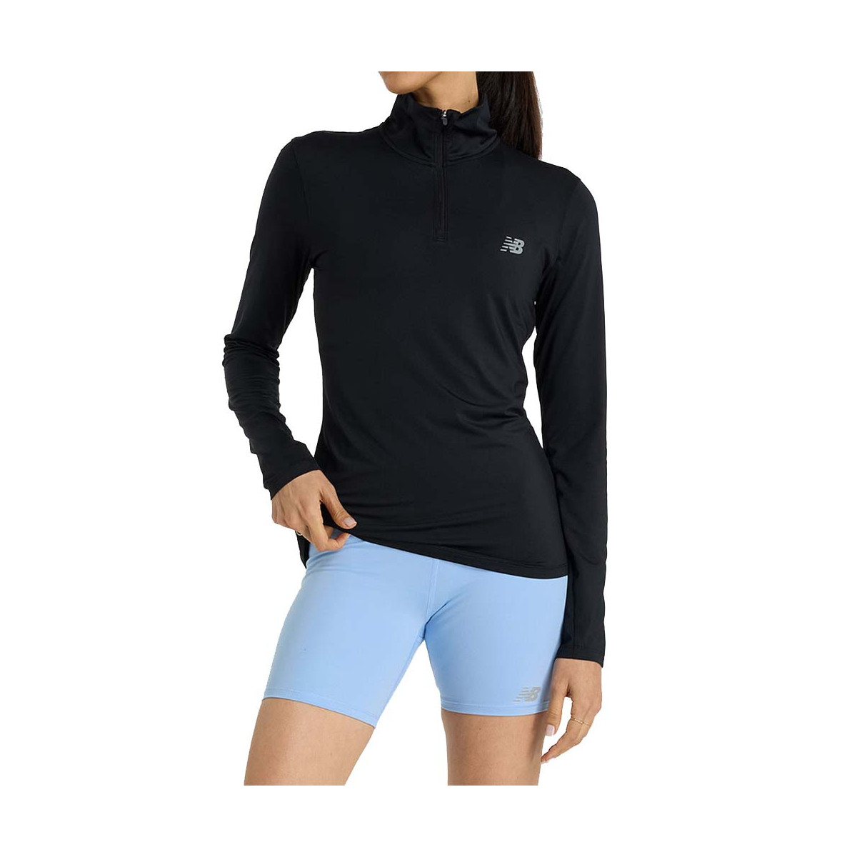 T-shirt a maniche lunghe Mouratoglou Bambina Nera