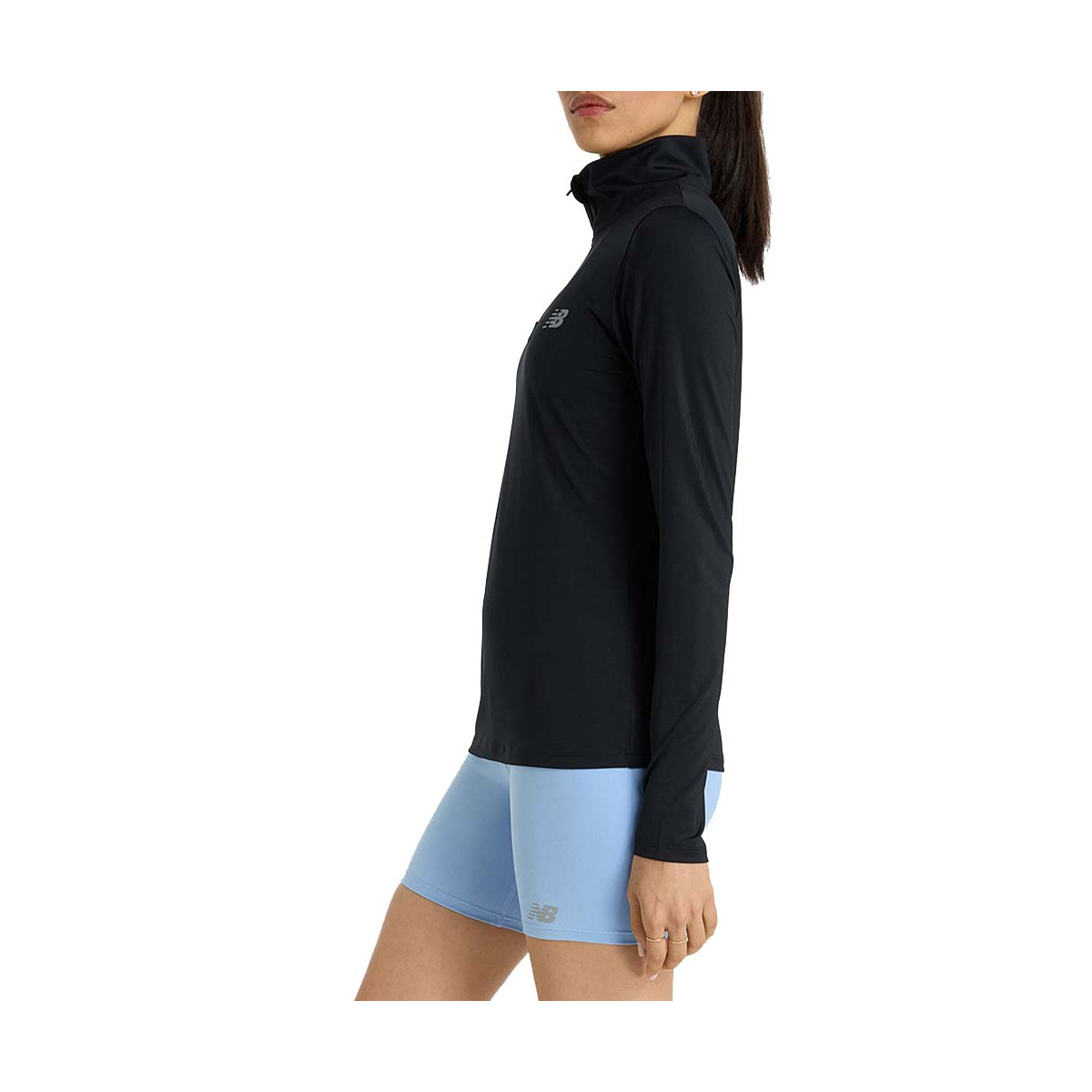 T-shirt a maniche lunghe Mouratoglou Bambina Nera