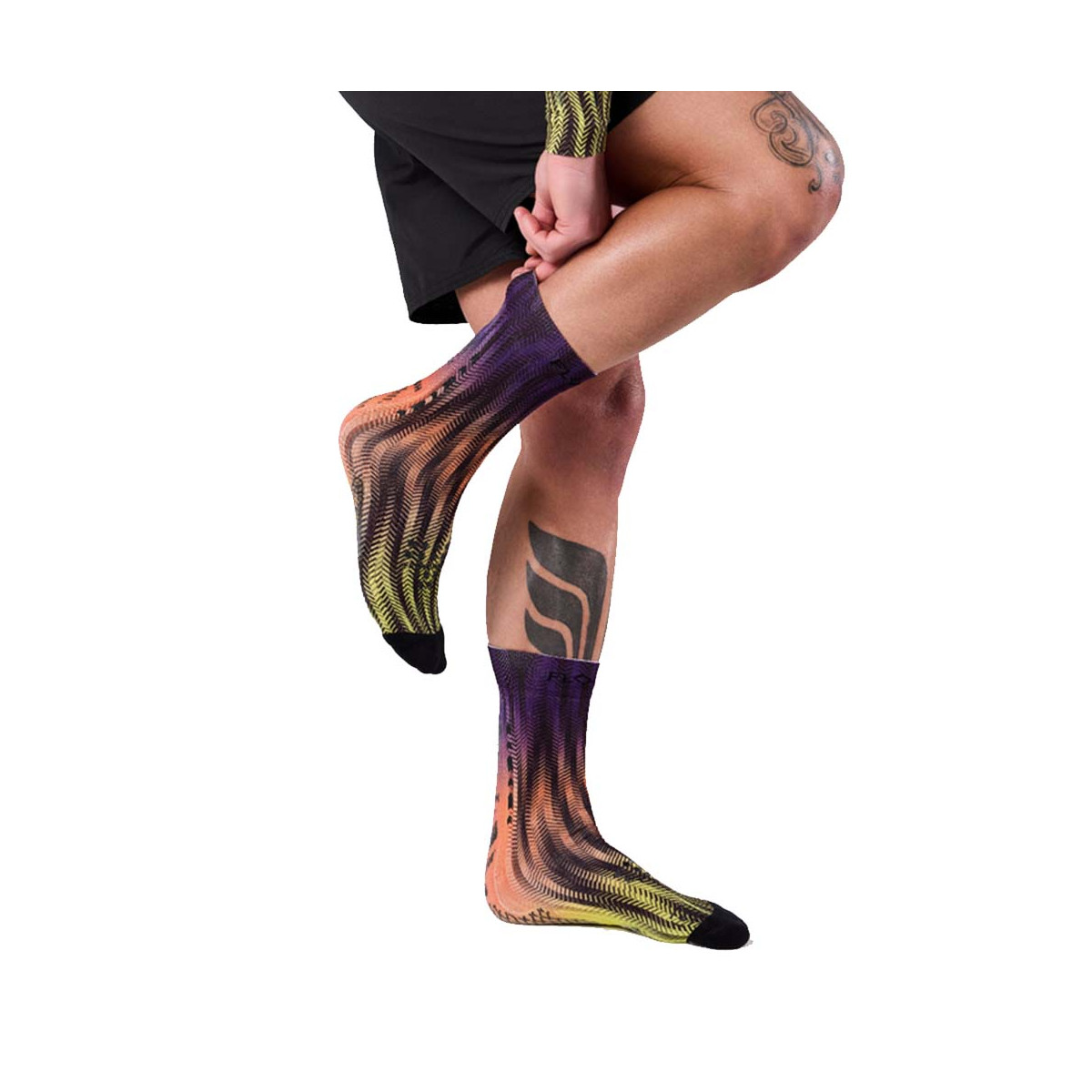 Calzini a compressione Floky S-MASH 3D FANTASY Rio Blu / Arancio
