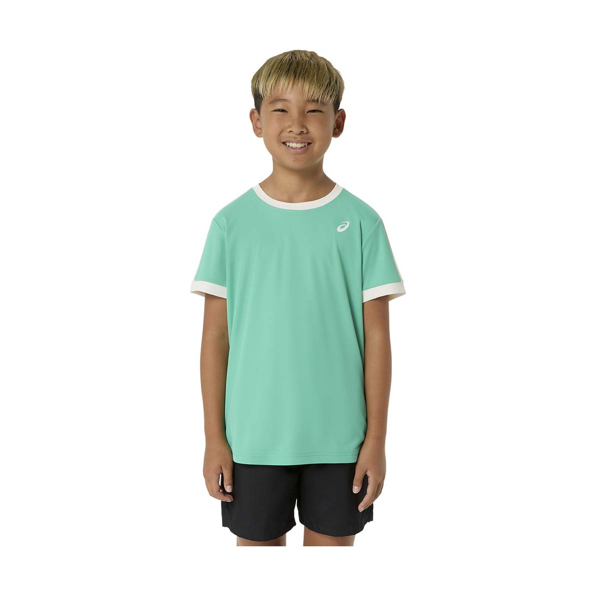 T-Shirt Asics Ragazzo Crema / Blu