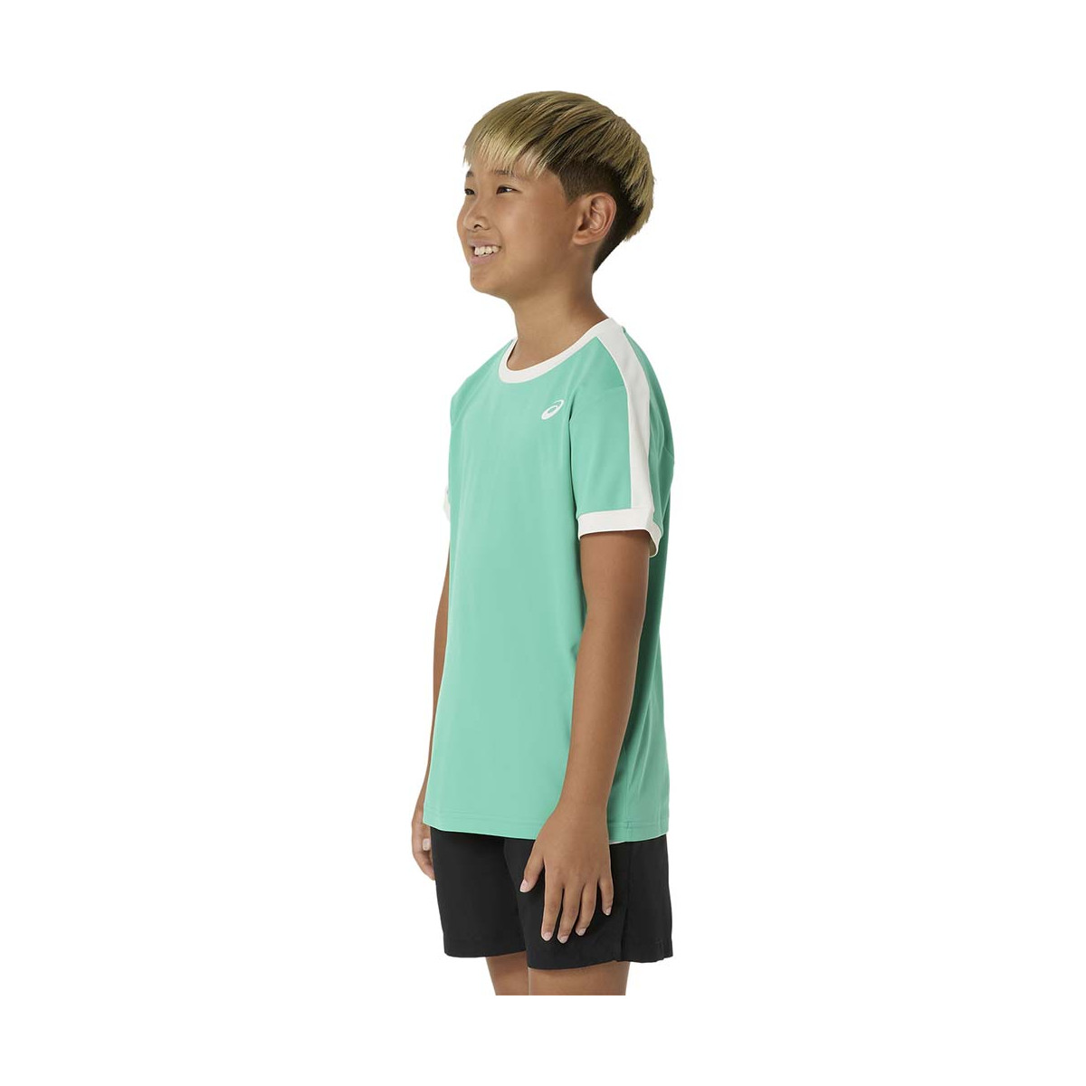 T-Shirt Asics Ragazzo Crema / Blu