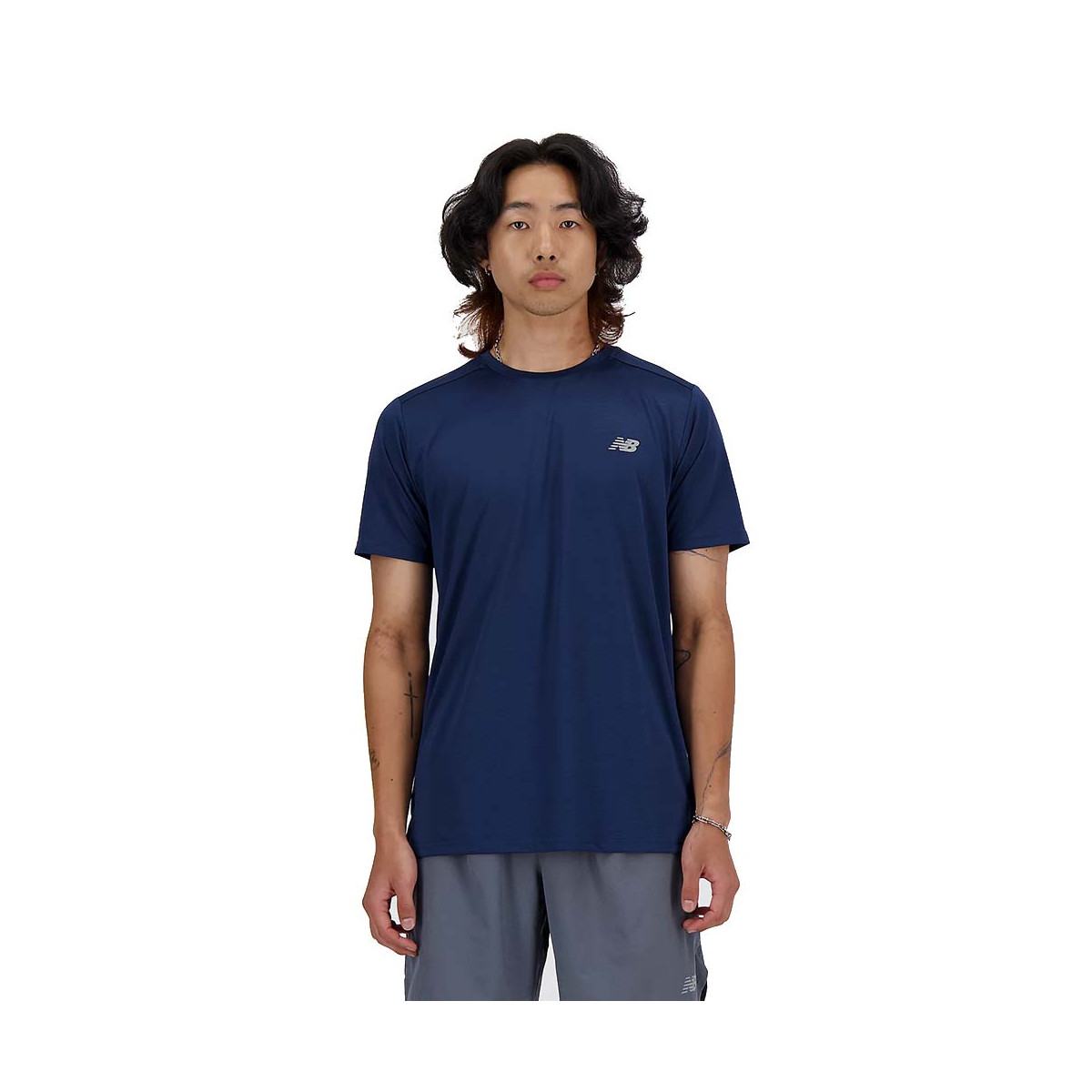 T-shirt New Balance Essentials Grigio blu