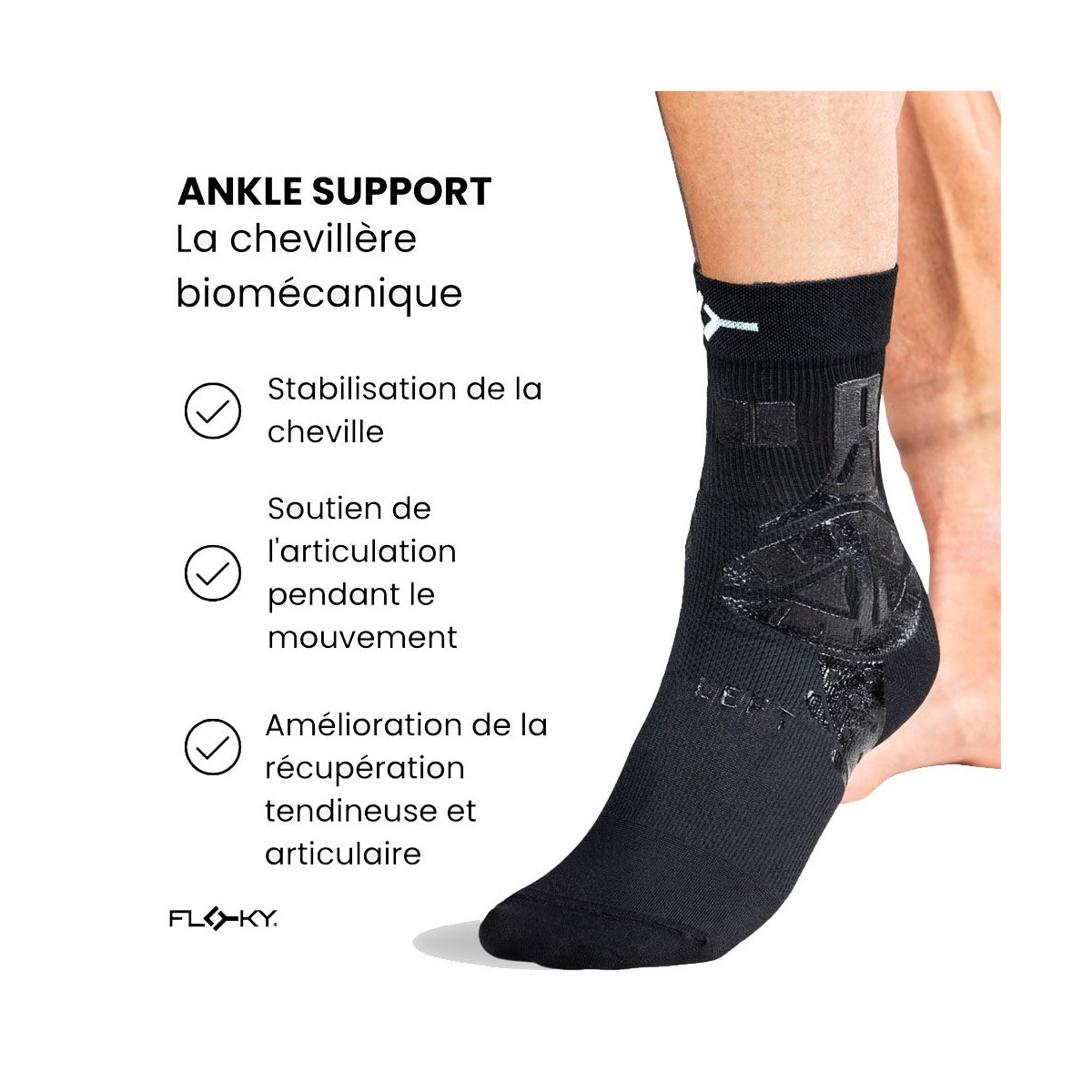 Cavigliera Floky Ankle Support Sinistra Nera