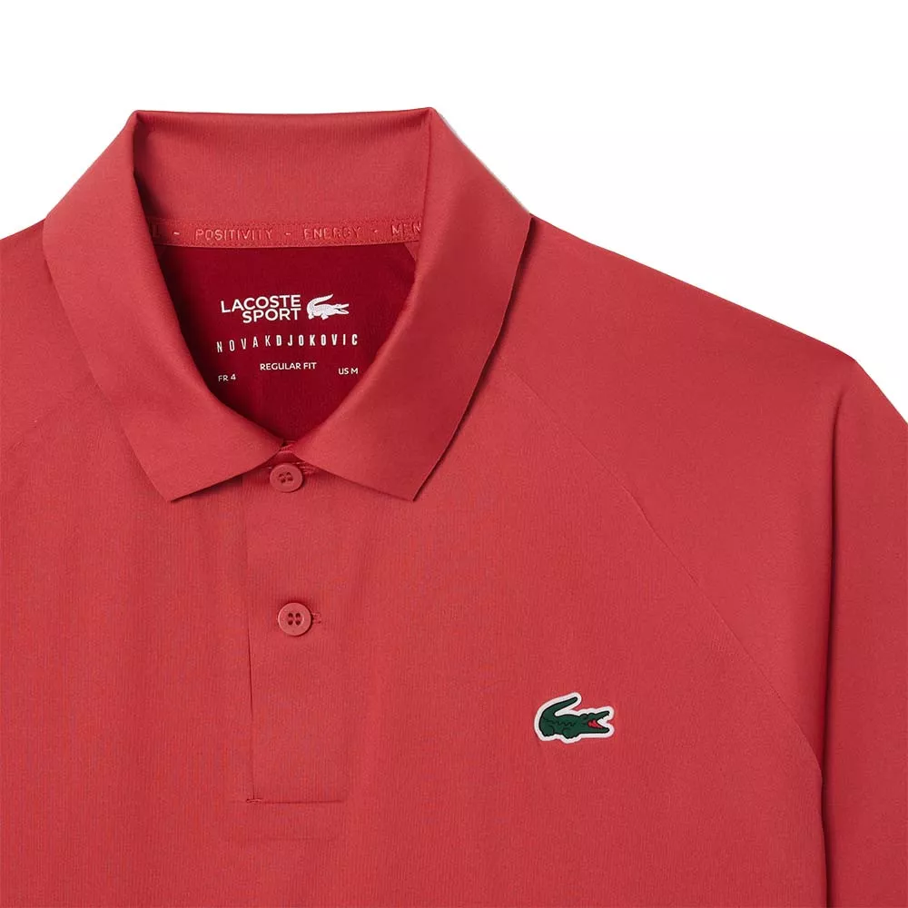 Polo da tennis Lacoste Novak Djokovic Rosso