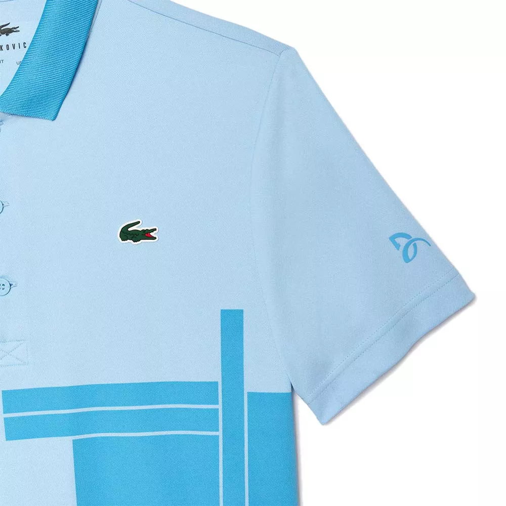 Polo Lacoste Tennis Novak Djokovic Fan Azzurro
