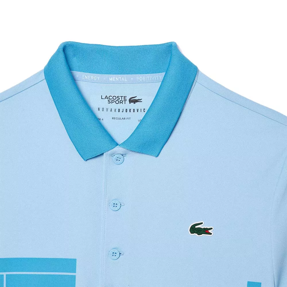 Polo Lacoste Tennis Novak Djokovic Fan Azzurro