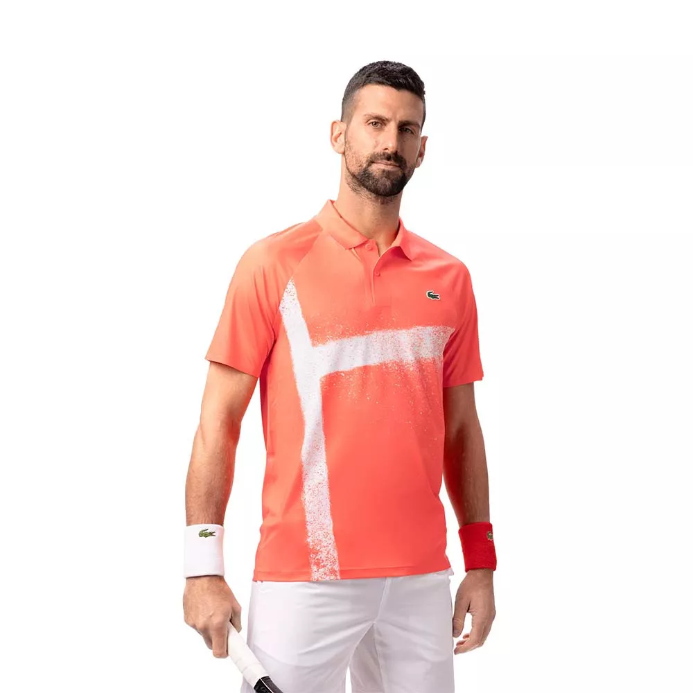 Polo Lacoste Tennis Novak Djokovic Player Blu / Bianco