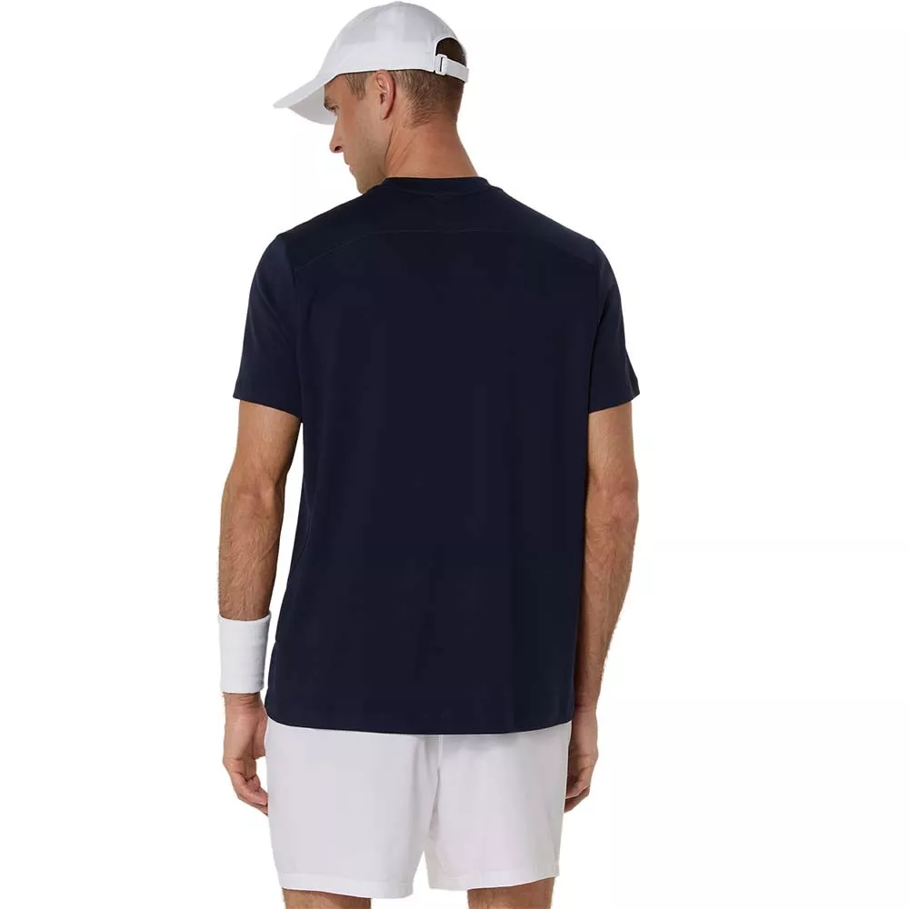 Maglietta Asics Court Blu navy / Arancione