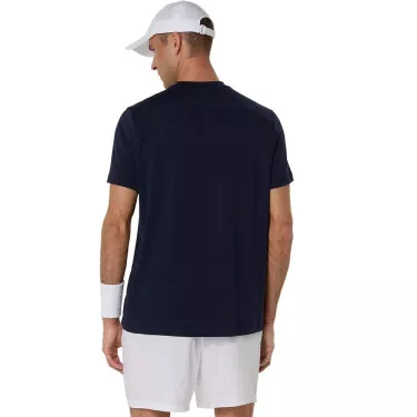 Maglietta Asics Court Blu navy / Arancione