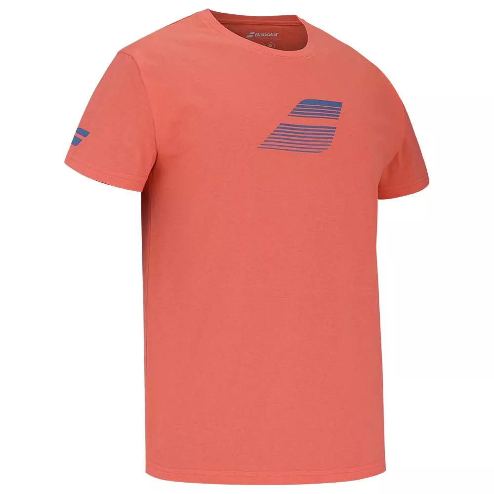 T-Shirt Babolat Exercise Big Flag Blu/Arancione