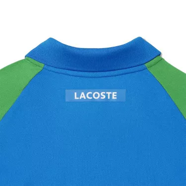 Polo Lacoste Tennis Color-Block Ultra Dry Blu/Verde