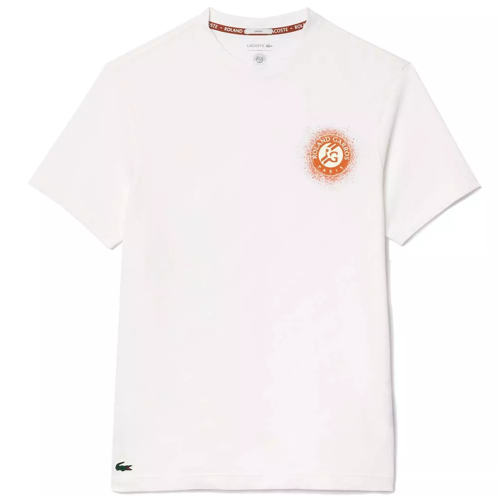 T-Shirt Lacoste Tennis Roland Garros Bianco