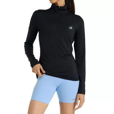 T-shirt a maniche lunghe Mouratoglou Bambina Nera