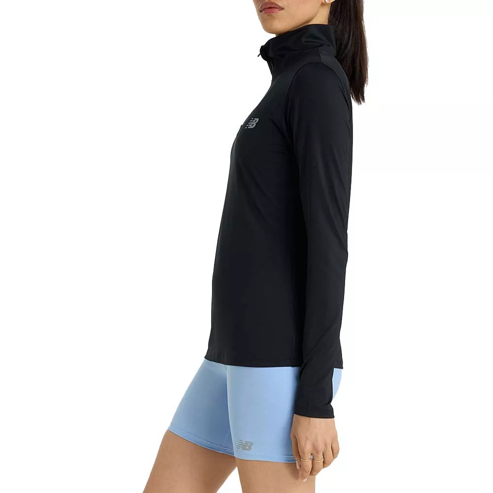 T-shirt a maniche lunghe Mouratoglou Bambina Nera