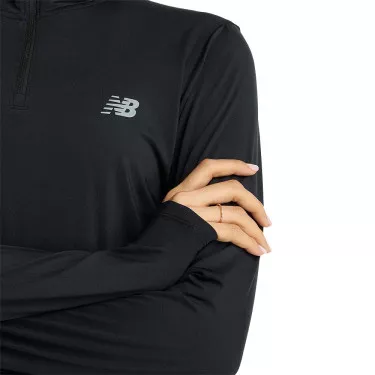 T-shirt a maniche lunghe Mouratoglou Bambina Nera