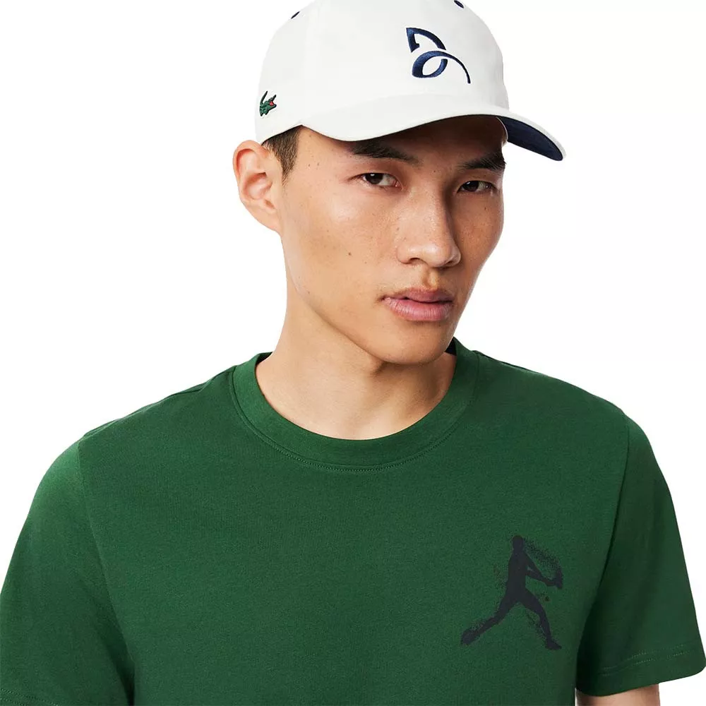 Pacco T-Shirt + Cappellino Lacoste Tennis x Novak Djokovic Grigio Mélange / Bianco