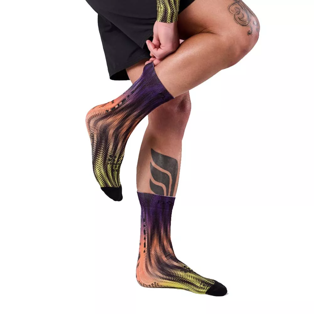Calzini a compressione Floky S-MASH 3D FANTASY Rio Blu / Arancio