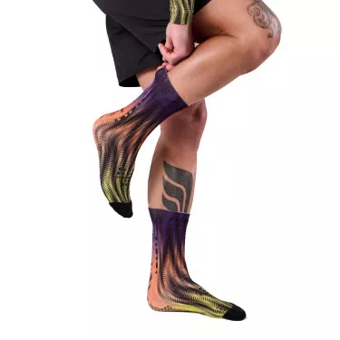Calzini a compressione Floky S-MASH 3D FANTASY Rio Blu / Arancio