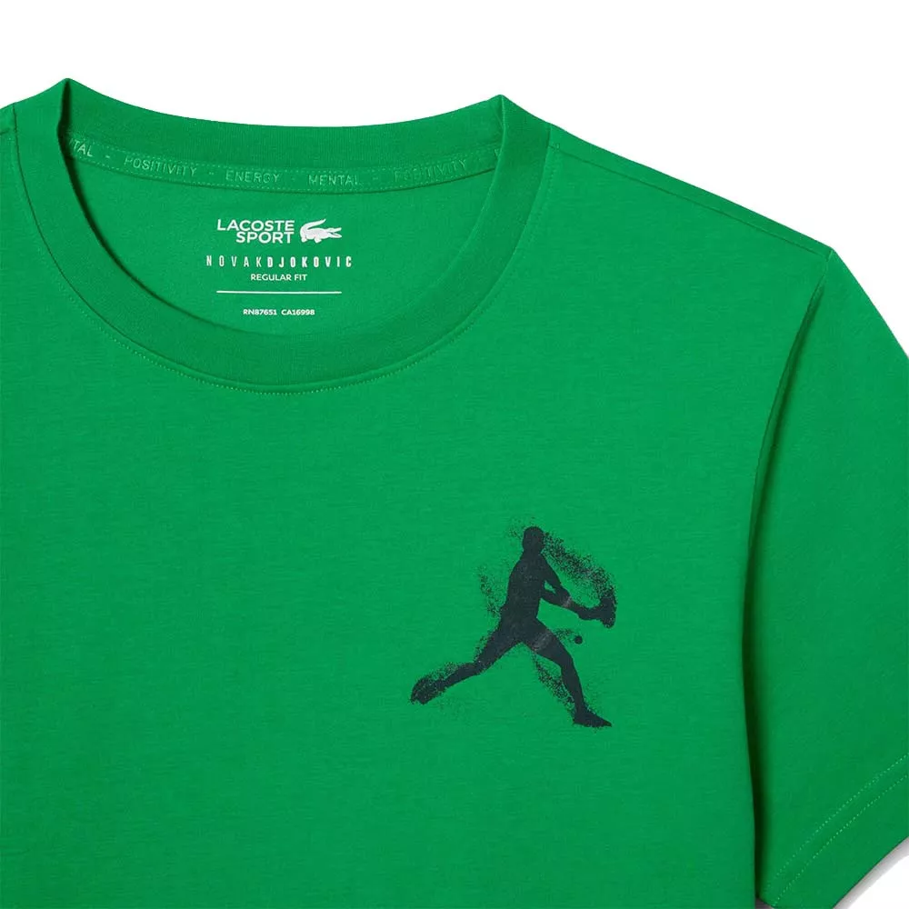 Pacco T-Shirt + Cappellino Lacoste Tennis x Novak Djokovic Verde