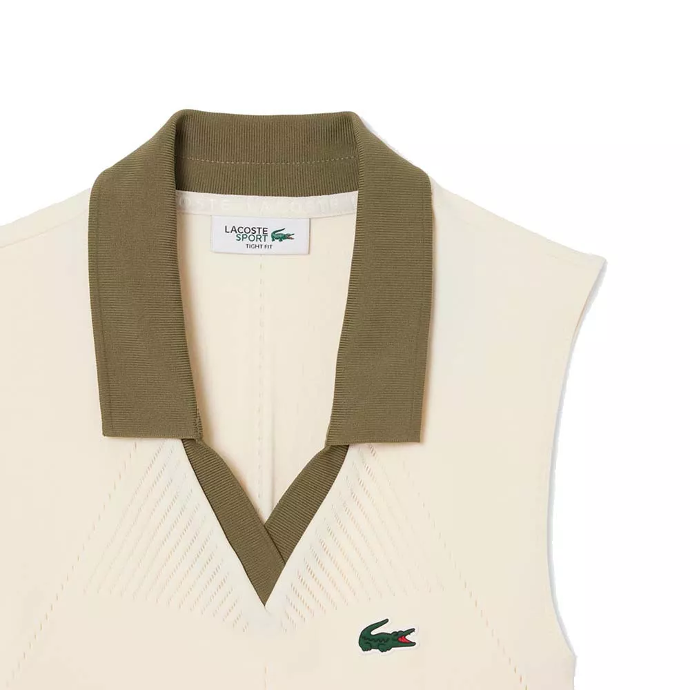 Polo Lacoste Donna Senza Maniche Nera