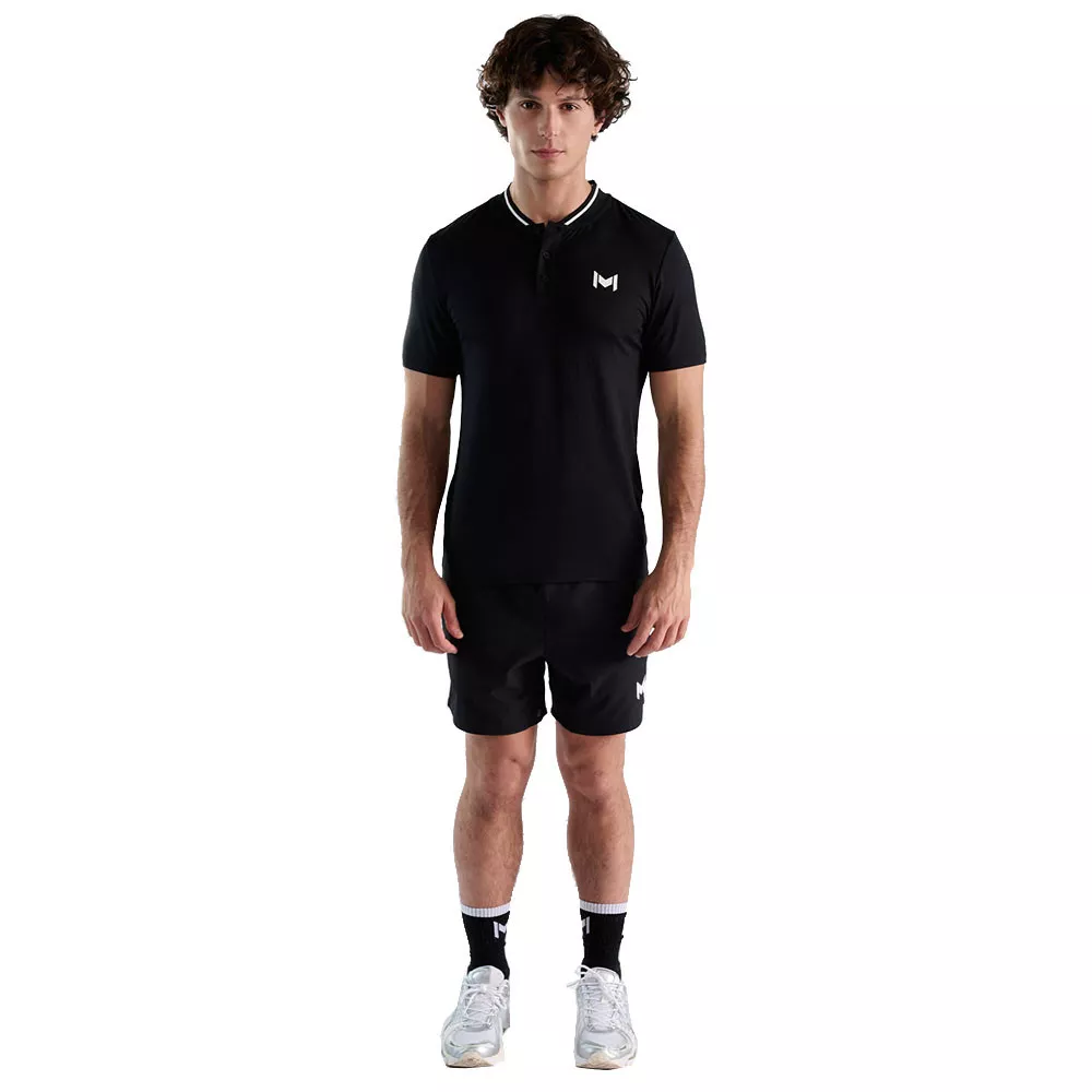 Polo Mouratoglou Mandarin Collar Nero