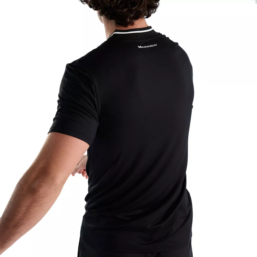Polo Mouratoglou Mandarin Collar Nero