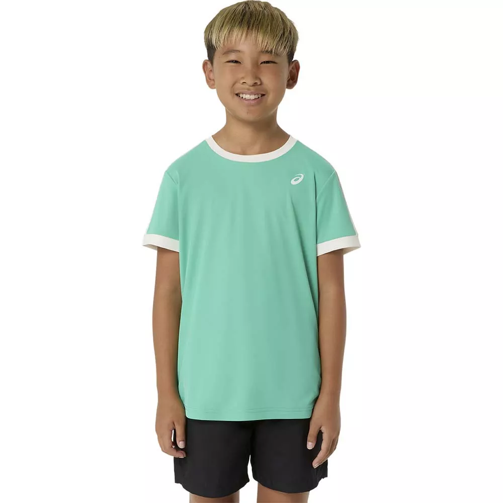 T-Shirt Asics Ragazzo Crema / Blu