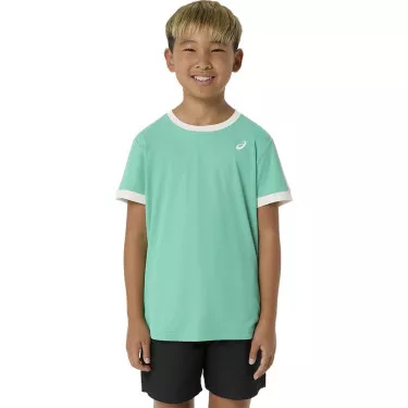 T-Shirt Asics Ragazzo Crema / Blu