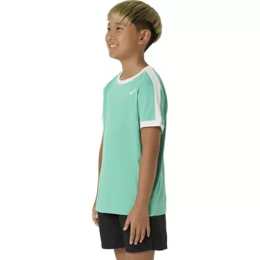 T-Shirt Asics Ragazzo Crema / Blu