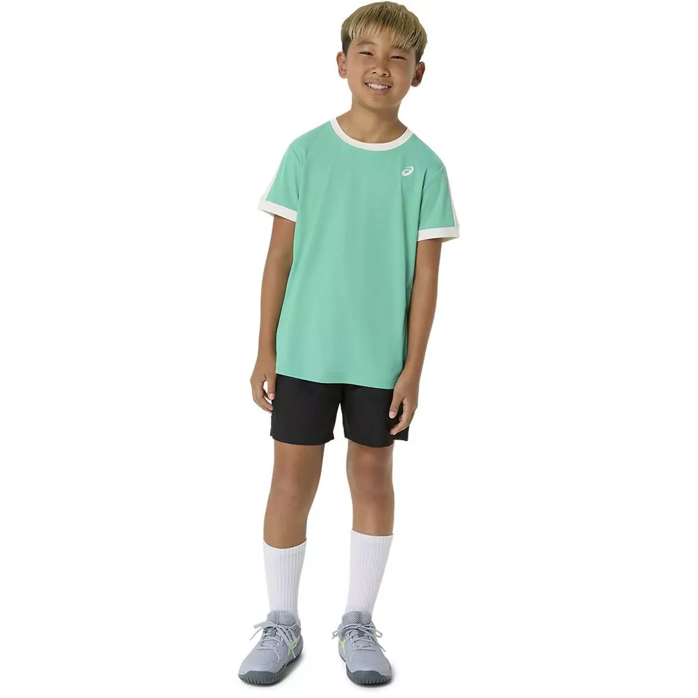T-Shirt Asics Ragazzo Crema / Blu