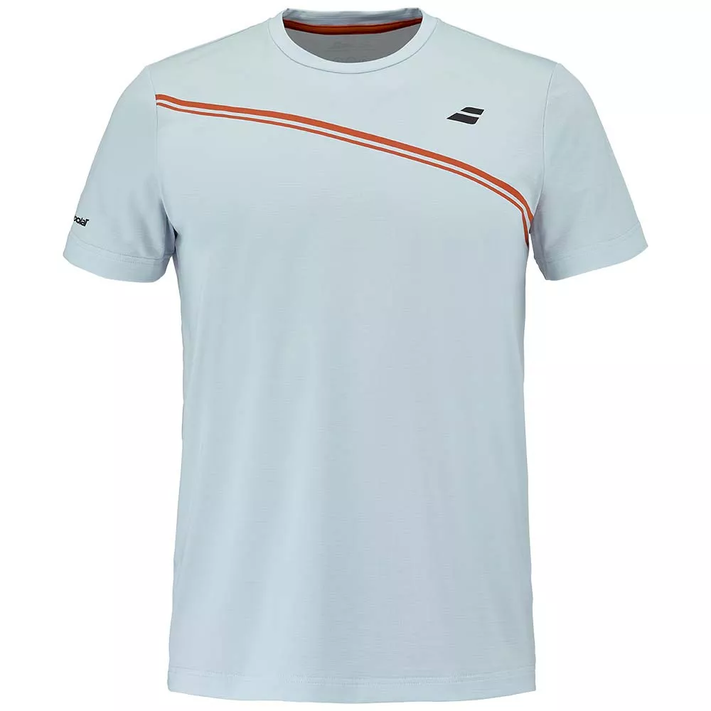T-Shirt Babolat Play Crew Neck Junior Bianco / Blu
