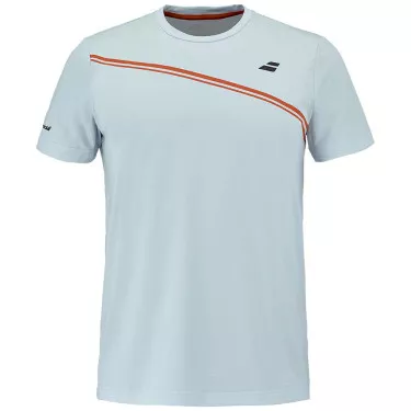 T-Shirt Babolat Play Crew Neck Junior Bianco / Blu