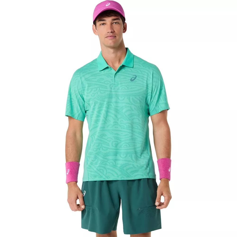 Polo Asics Match Jacquard SS Verde