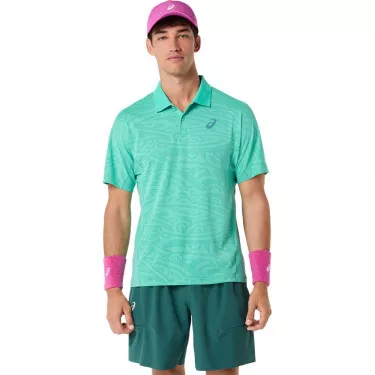 Polo Asics Match Jacquard SS Verde