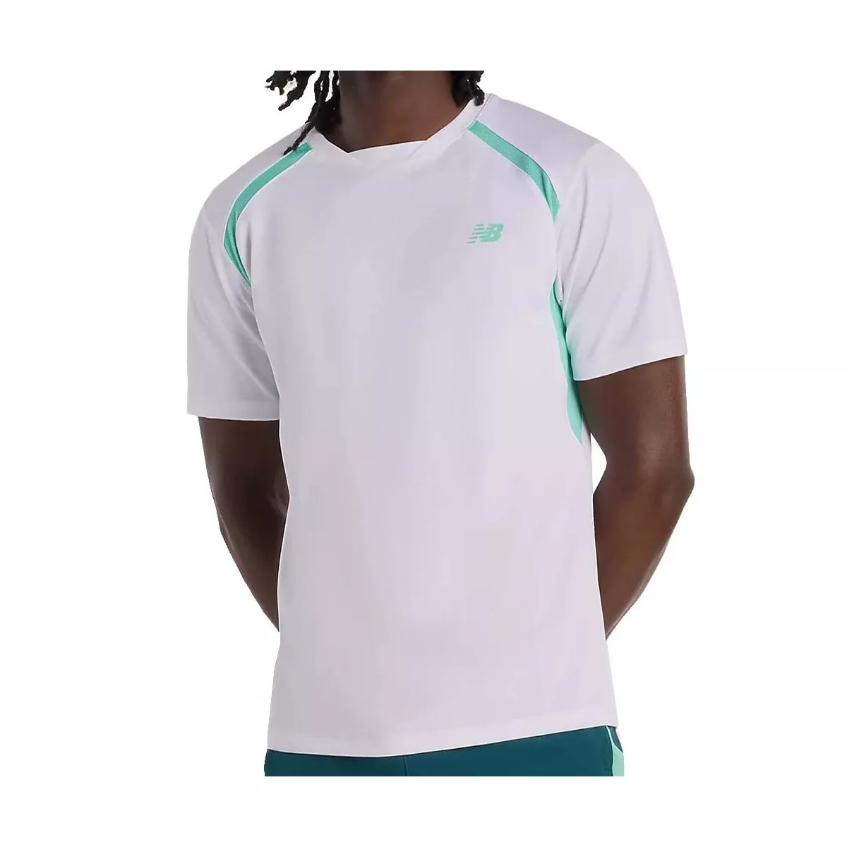 T-Shirt New Balance Tournament Novelty Bianco da Padel
