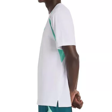 T-Shirt New Balance Tournament Novelty Bianco da Padel