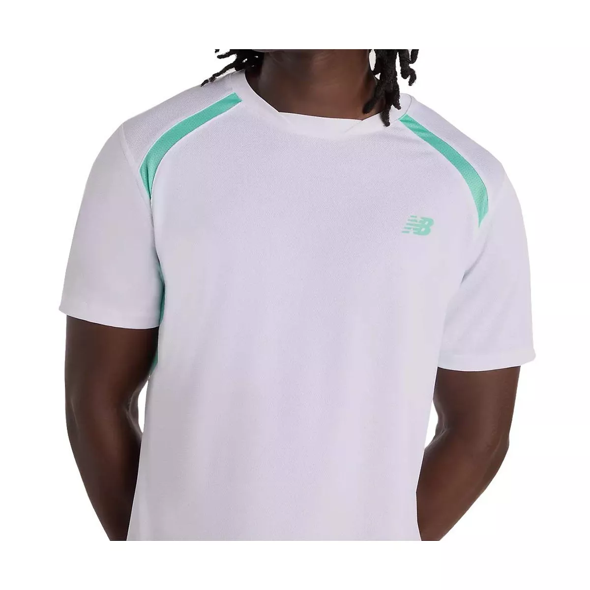 T-Shirt New Balance Tournament Novelty Bianco da Padel