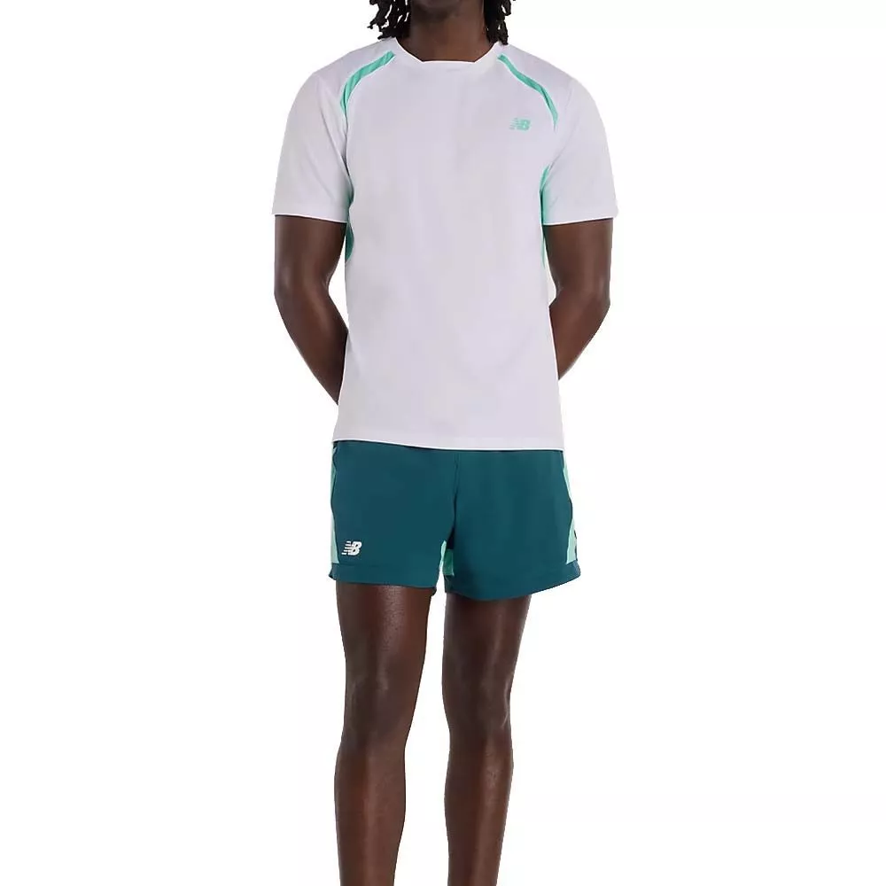 T-Shirt New Balance Tournament Novelty Bianco da Padel