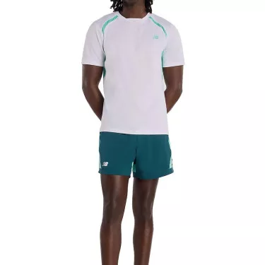 T-Shirt New Balance Tournament Novelty Bianco da Padel