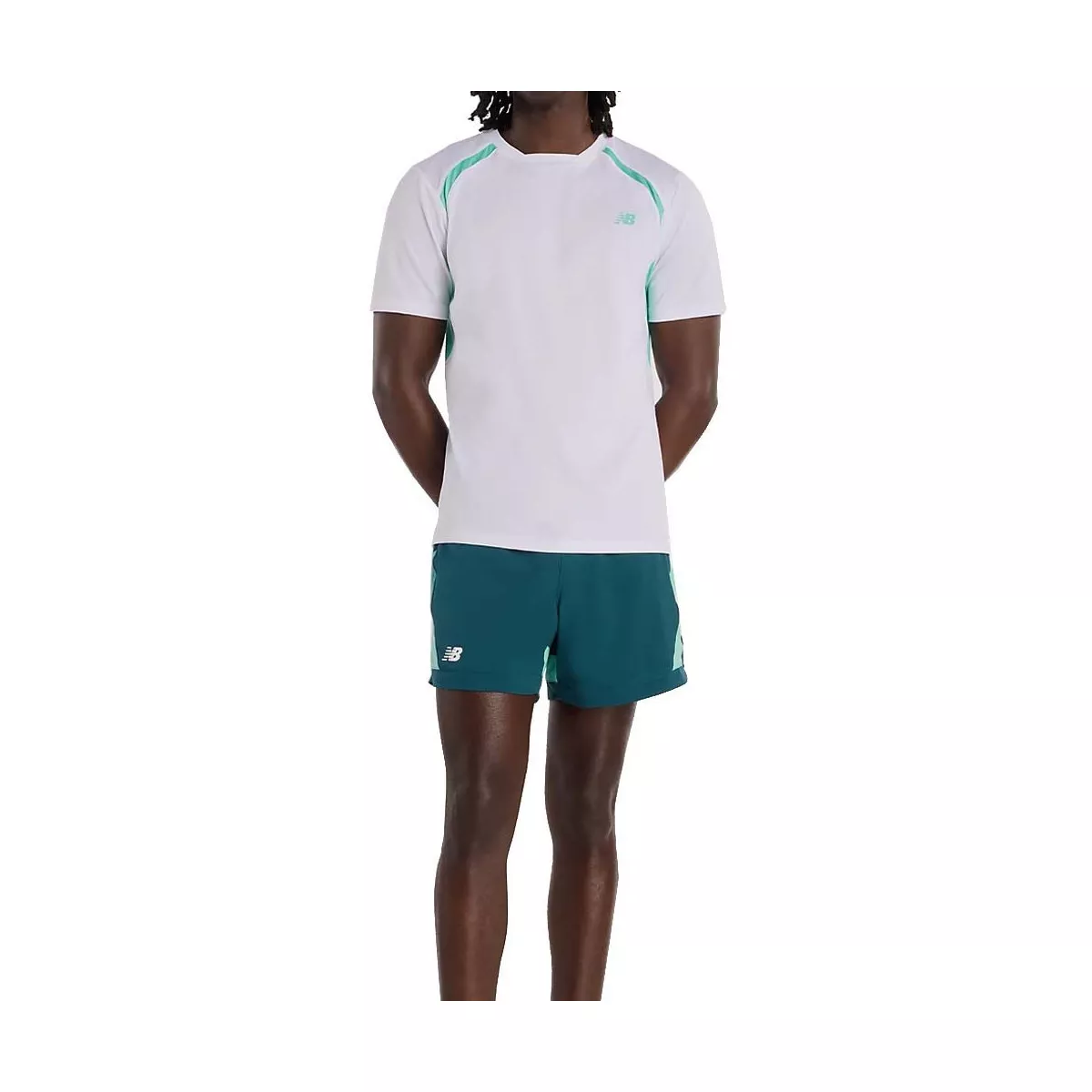T-Shirt New Balance Tournament Novelty Bianco da Padel