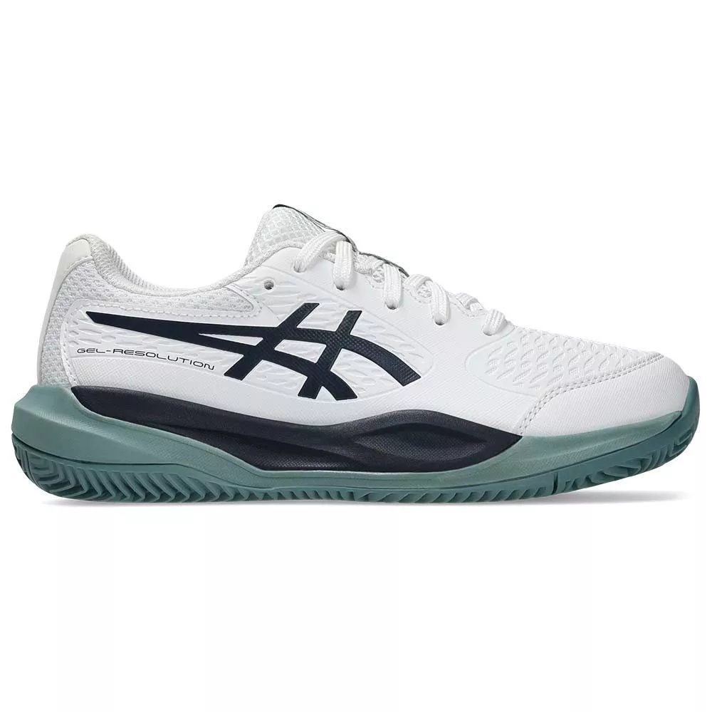 Scarpe Asics Gel Resolution X GS Terra Battuta Junior Bianco / Blu Notte