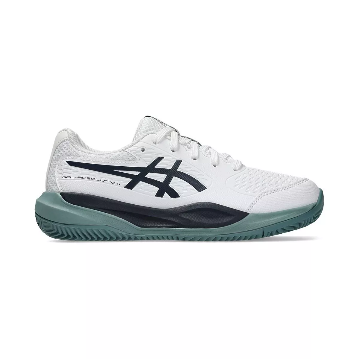 Scarpe Asics Gel Resolution X GS Terra Battuta Junior Bianco / Blu Notte