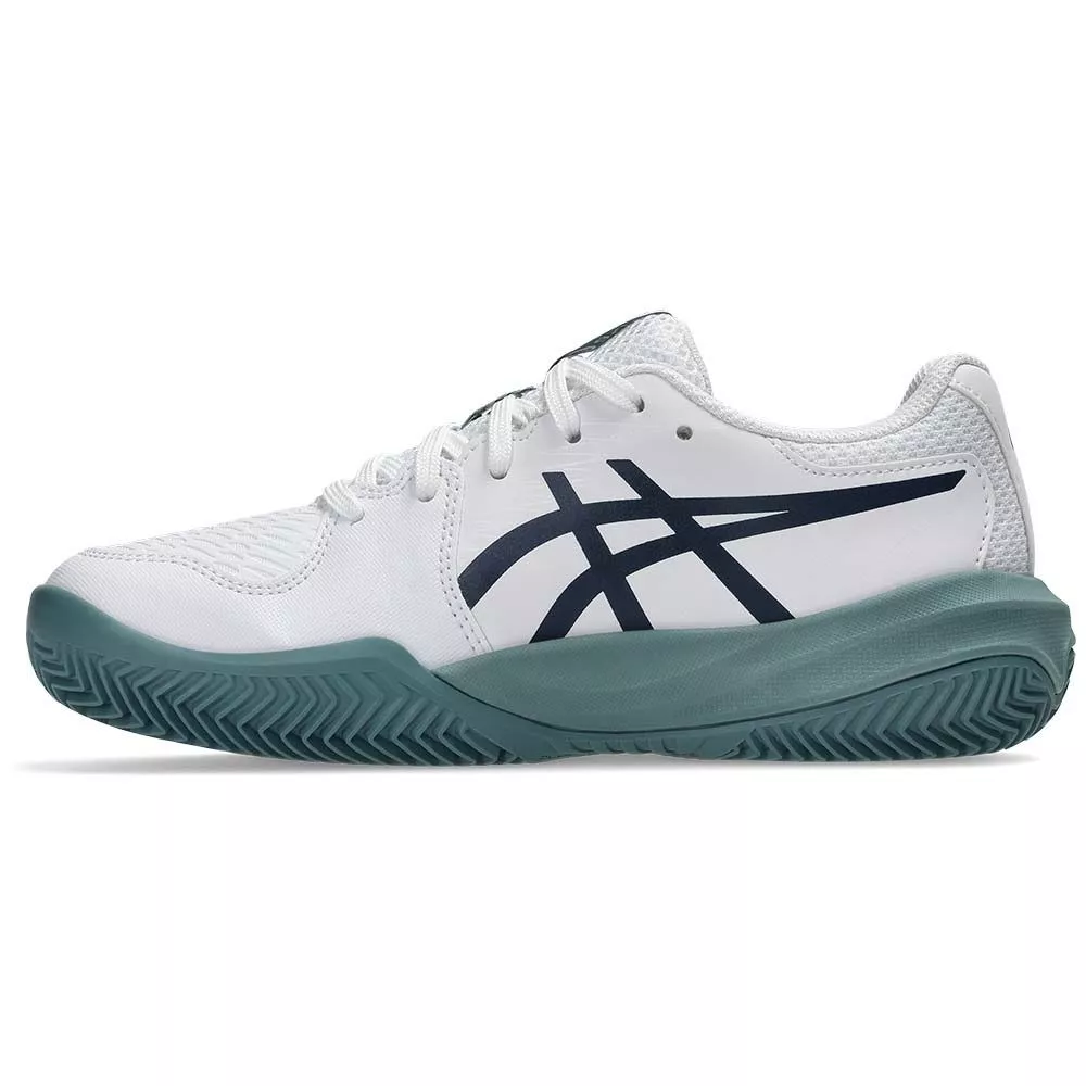 Scarpe Asics Gel Resolution X GS Terra Battuta Junior Bianco / Blu Notte