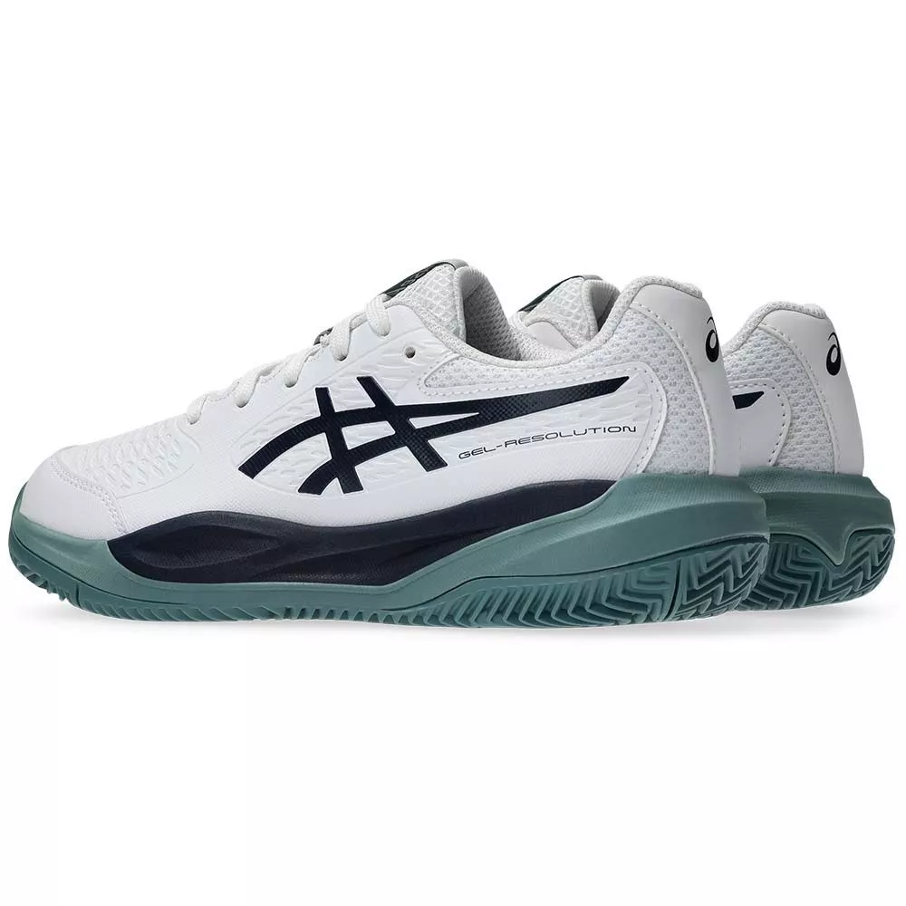 Scarpe Asics Gel Resolution X GS Terra Battuta Junior Bianco / Blu Notte