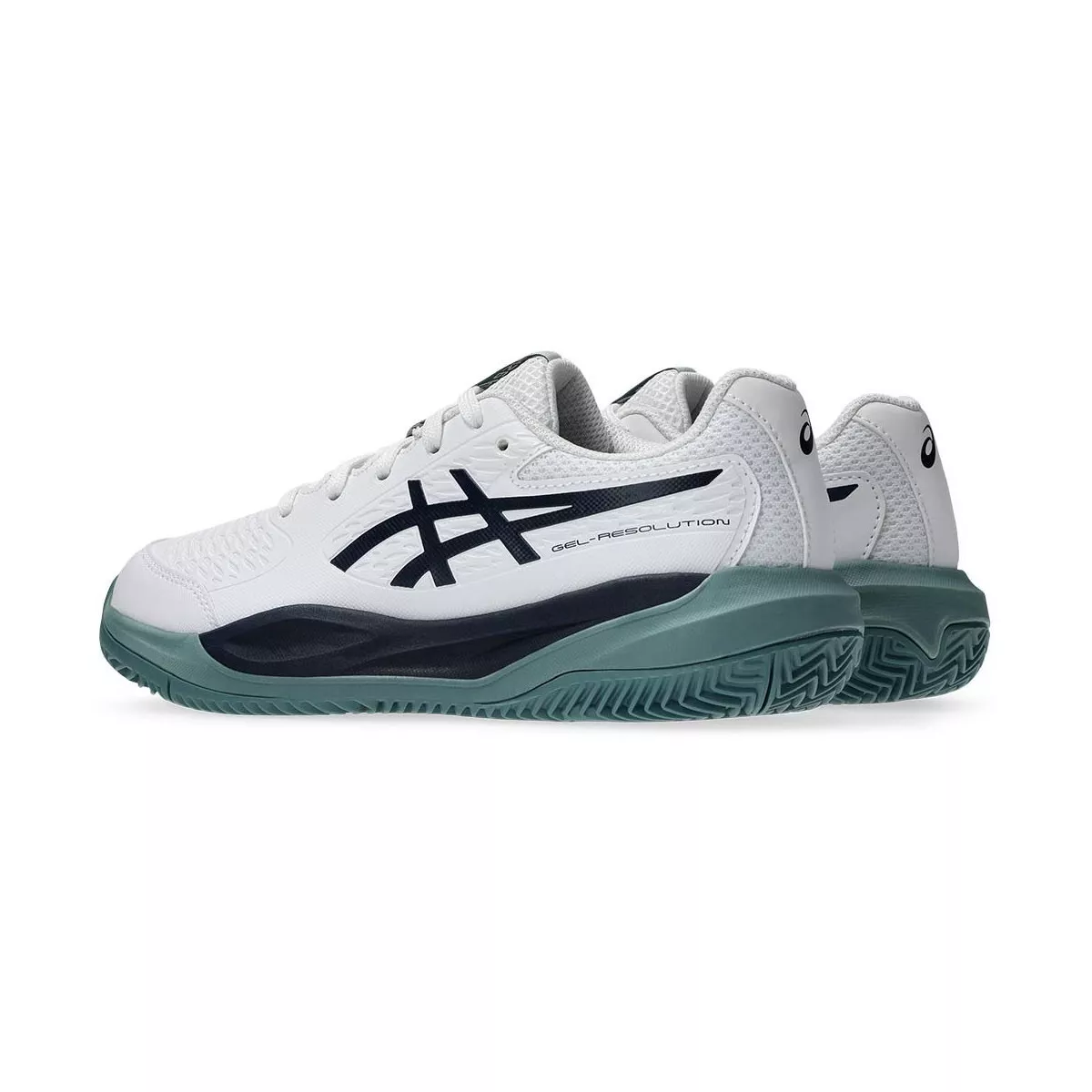 Scarpe Asics Gel Resolution X GS Terra Battuta Junior Bianco / Blu Notte