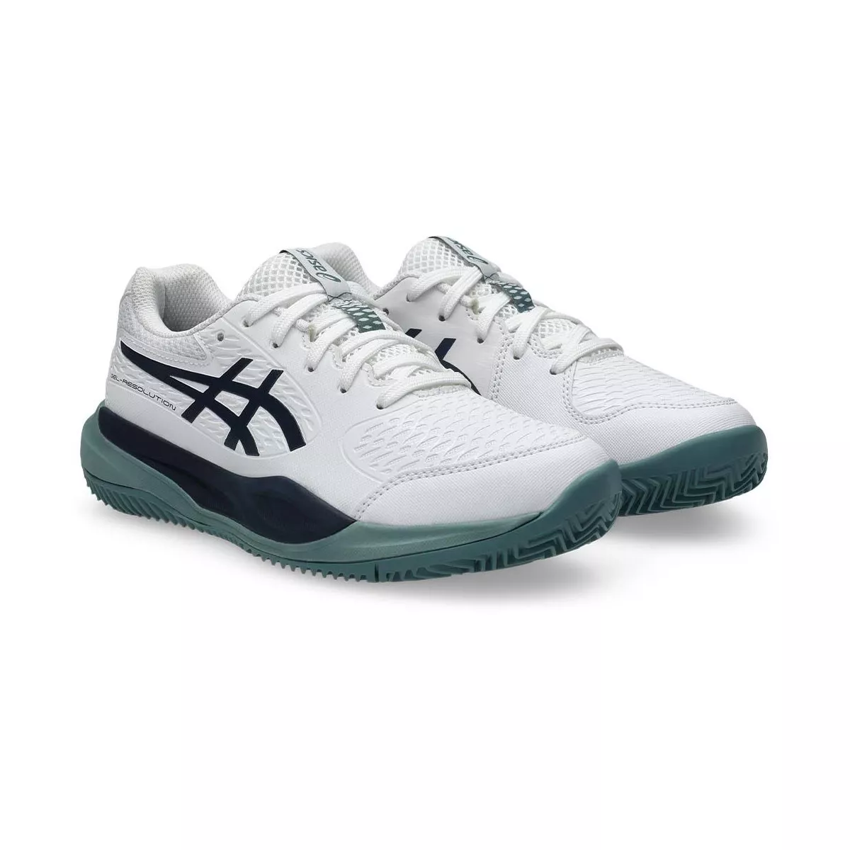 Scarpe Asics Gel Resolution X GS Terra Battuta Junior Bianco / Blu Notte