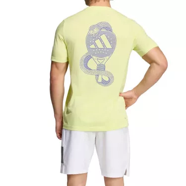 T-shirt Adidas Padel Grafico Giallo