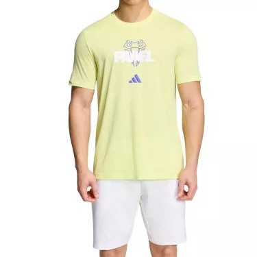 T-shirt Adidas Padel Grafico Giallo