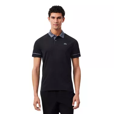 Polo Lacoste Padel Novak Djokovic On Court Nero / Grigio